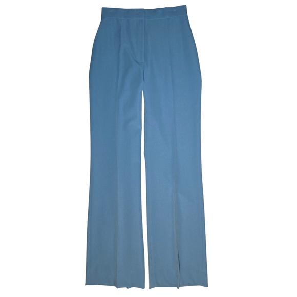 VVB Victoria Beckham Clear Blue Trouser High Rise Straight Wide Leg Pockets 4